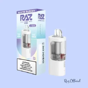 White Gummy Raz Vue Disposable Pod Only